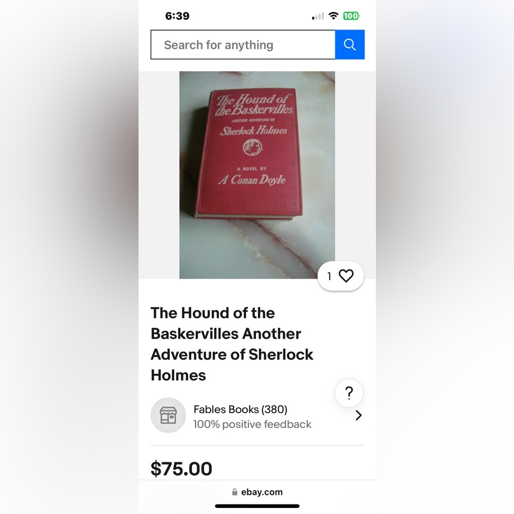 1902 VTG book- A.Conan Doyle: Sherlock Holmes, The Hound of the Baskervilles - Picture 10 of 11